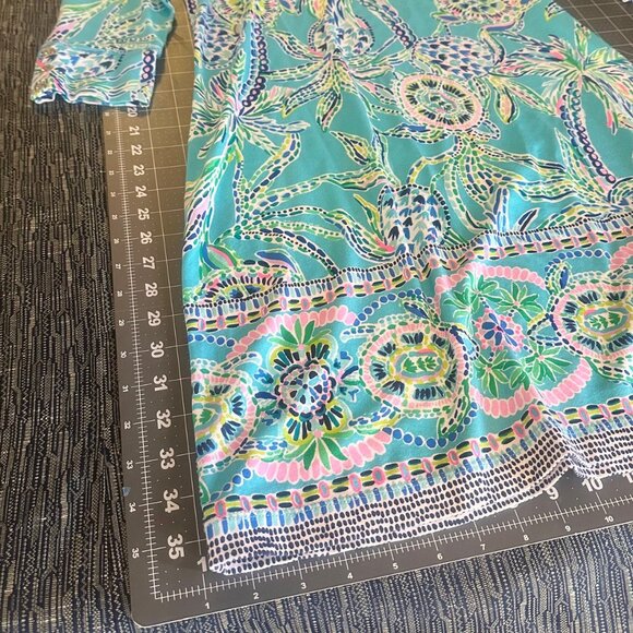 Unique Lilly Pulitzer UPF 50+ Sophie Bermuda Blue Turtle Dress - Picture 11 of 11
